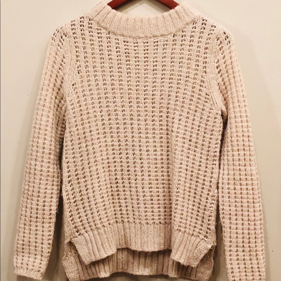 Anthropology Field Flower Waffle Knit Sweater - Picture 2 of 6